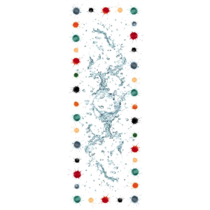 Krople wody 100×40 cm